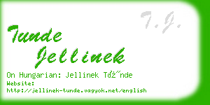 tunde jellinek business card